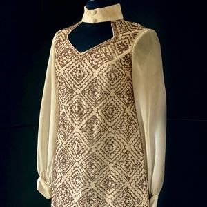 Vintage Beaded Short Dress